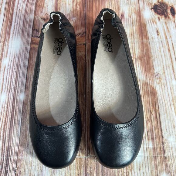 Abeo Bio System TAMMY Size 9 Narrow Black Leather Ballet Flats Shoes Loafers 9N - Picture 3 of 10